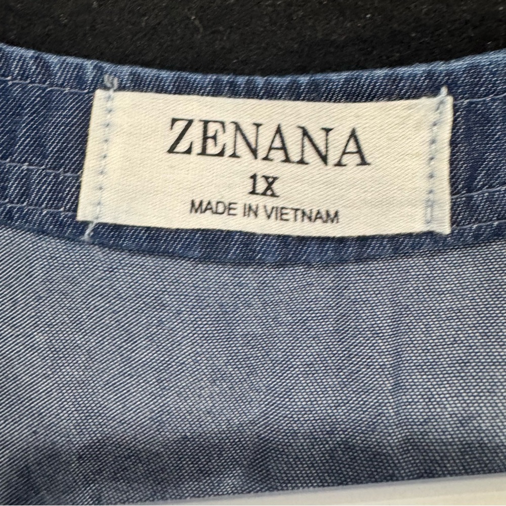 Zenana Outfitters Blue Denim Tunic - Picture 6 of 7